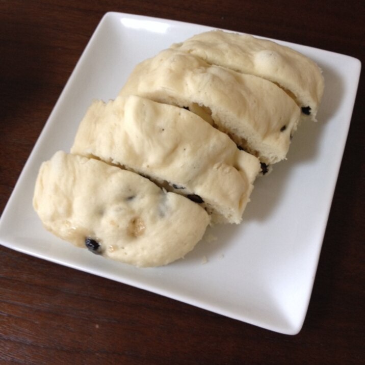 レンジで簡単☆もっちり黒豆蒸しパン